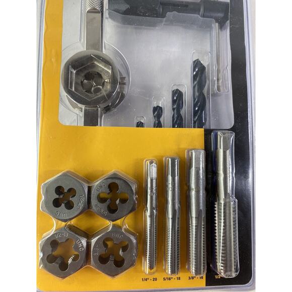 Dewalt 14pc SAE Fractional Tap and Hex Die Set DWA1452 - SEALED NOS - Picture 5 of 8